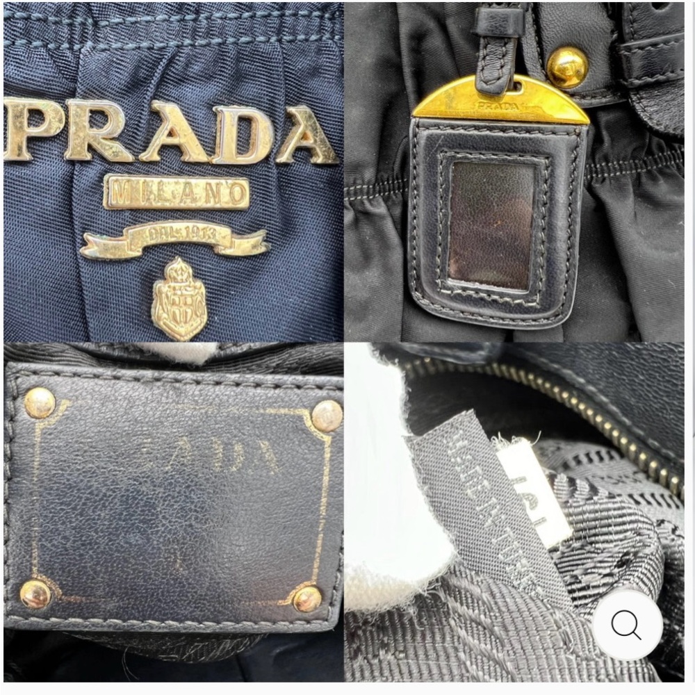 Prada Gaufre Leather Shopping Tote Bag Nylon - Picture 10 of 14